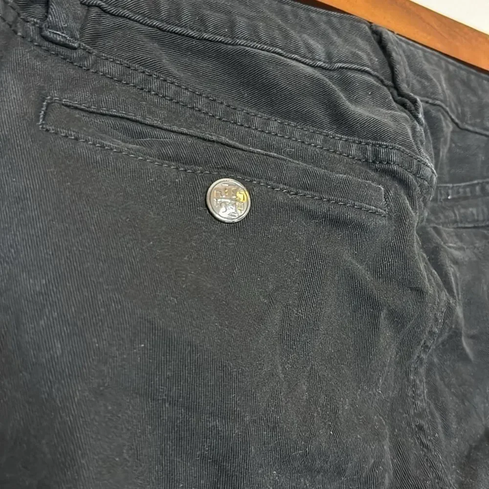 Tory Burch Skinny Black Stretch Side Zipper Jeans 27 Denim Luxury Casual‌‌‌‌‌‌